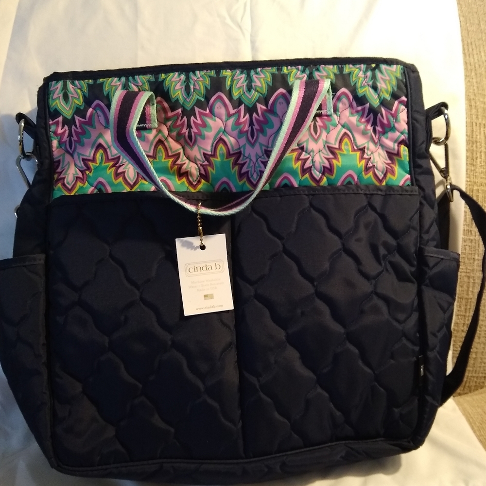 Black Quilted Tote Bag